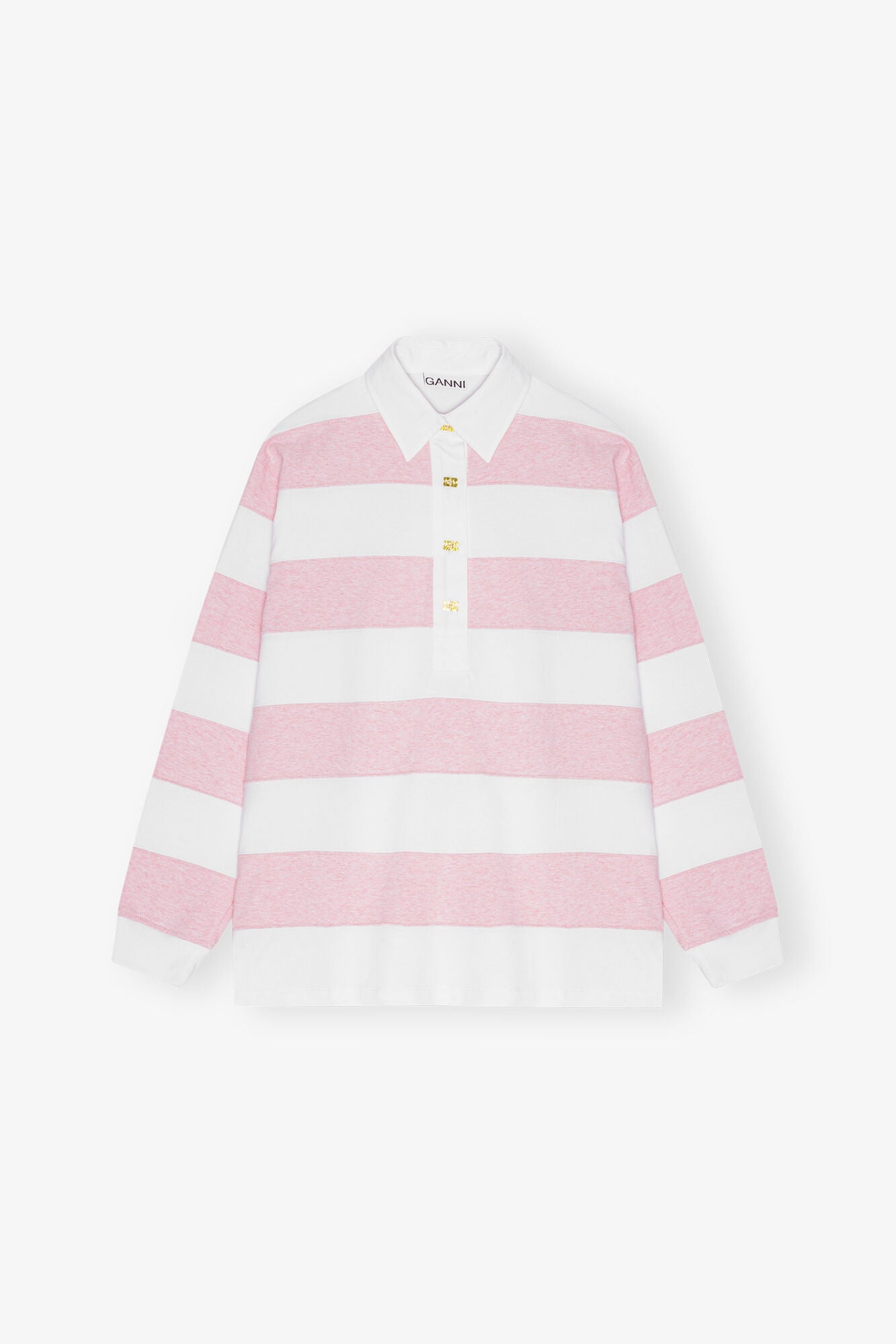 Ganni Striped Heavy Cotton Polo