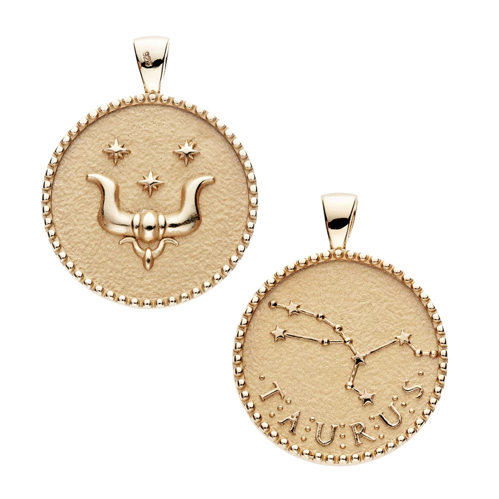 Jane Win Taurus JW Zodiac Pendant Coin