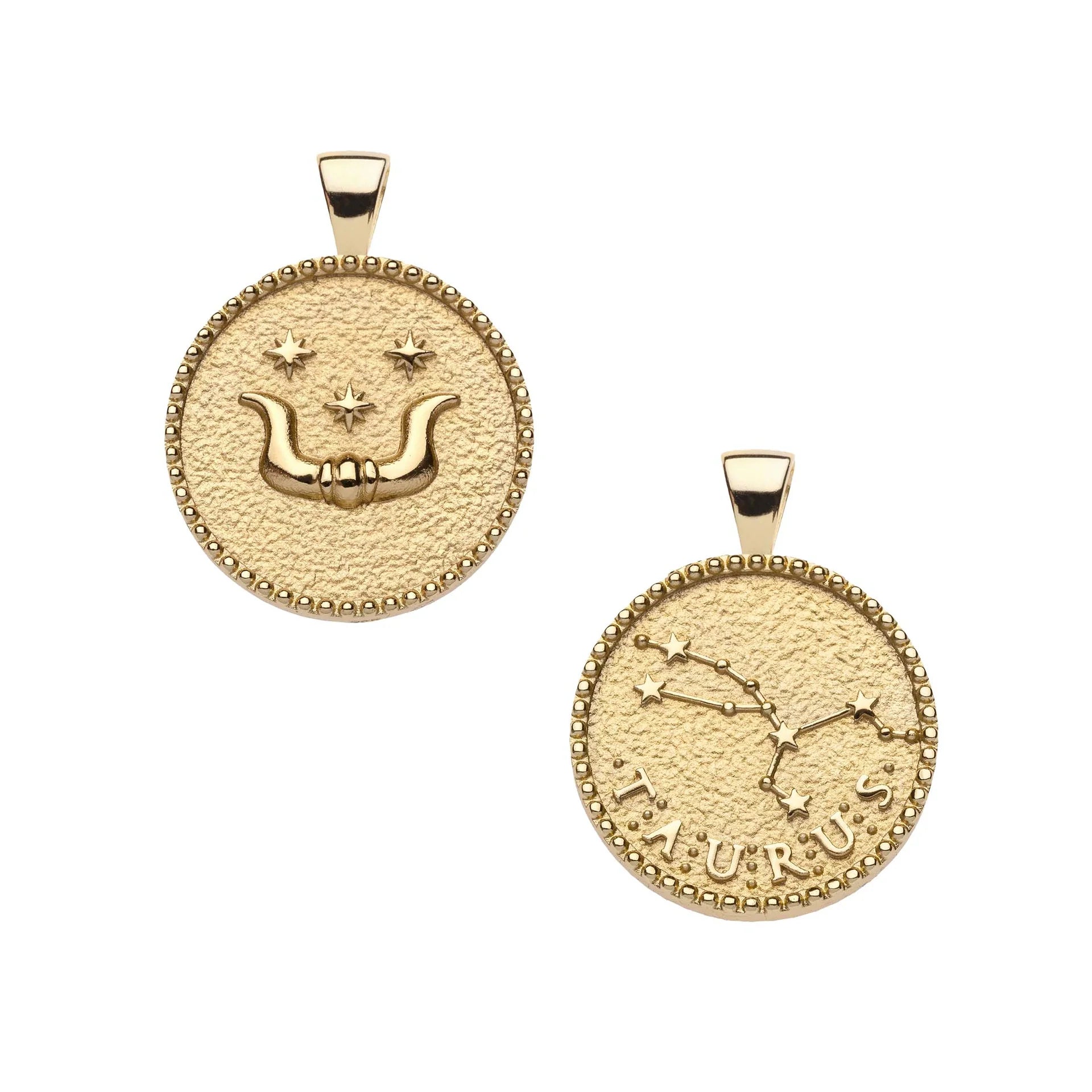 Jane Win TAURUS JW Small Zodiac Pendant Coin