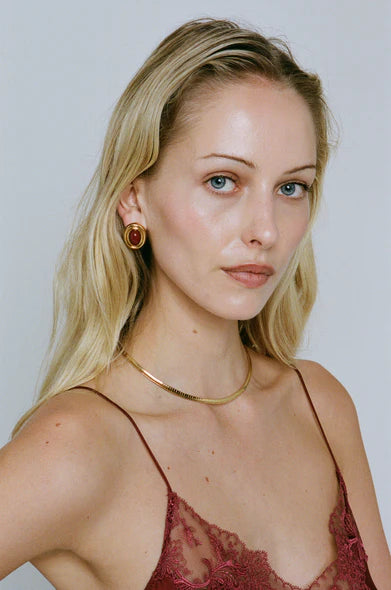 Heaven Mayhem Prize Earrings - Burgundy/Gold