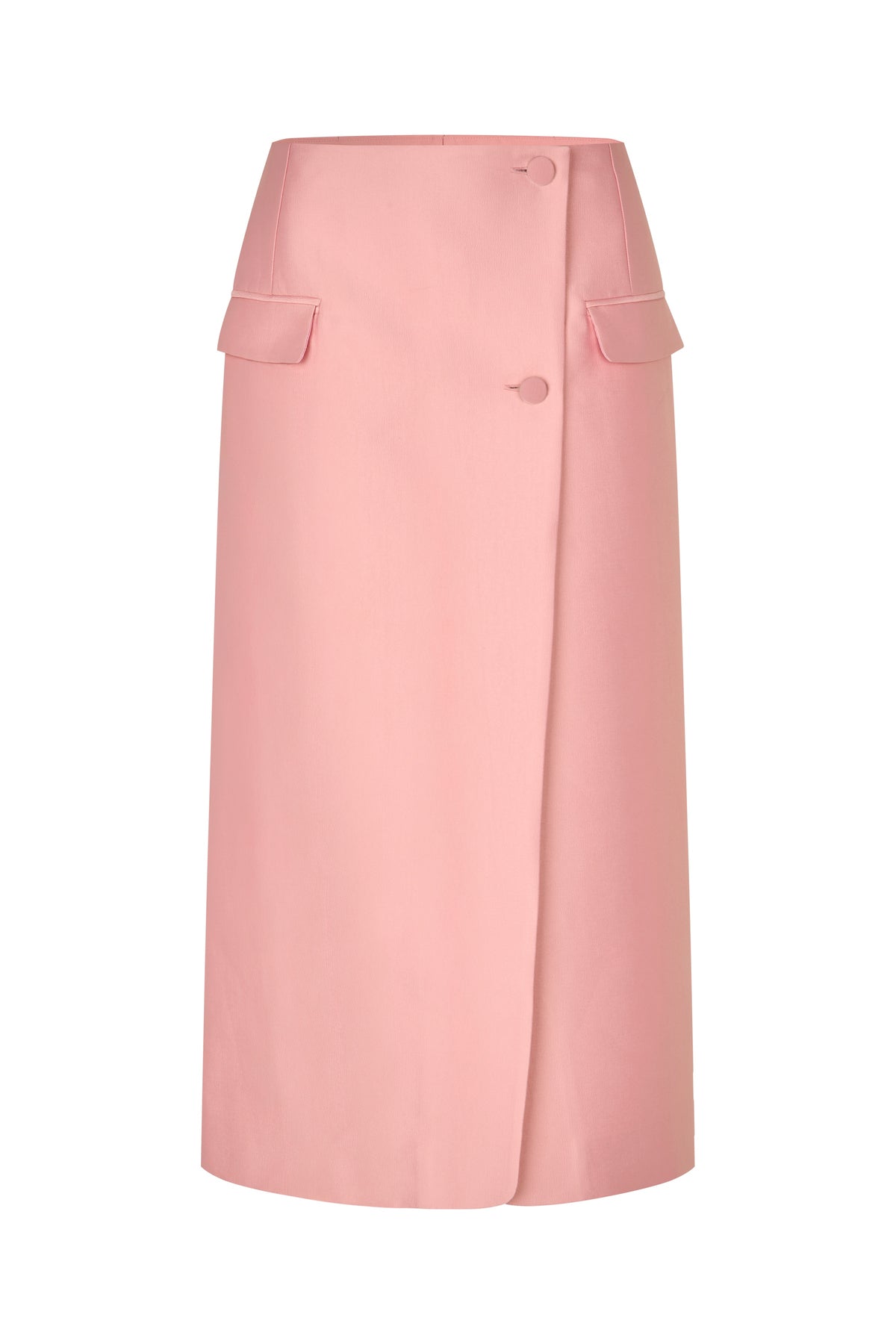 2562 Crepon, Pencil Midi Skirt