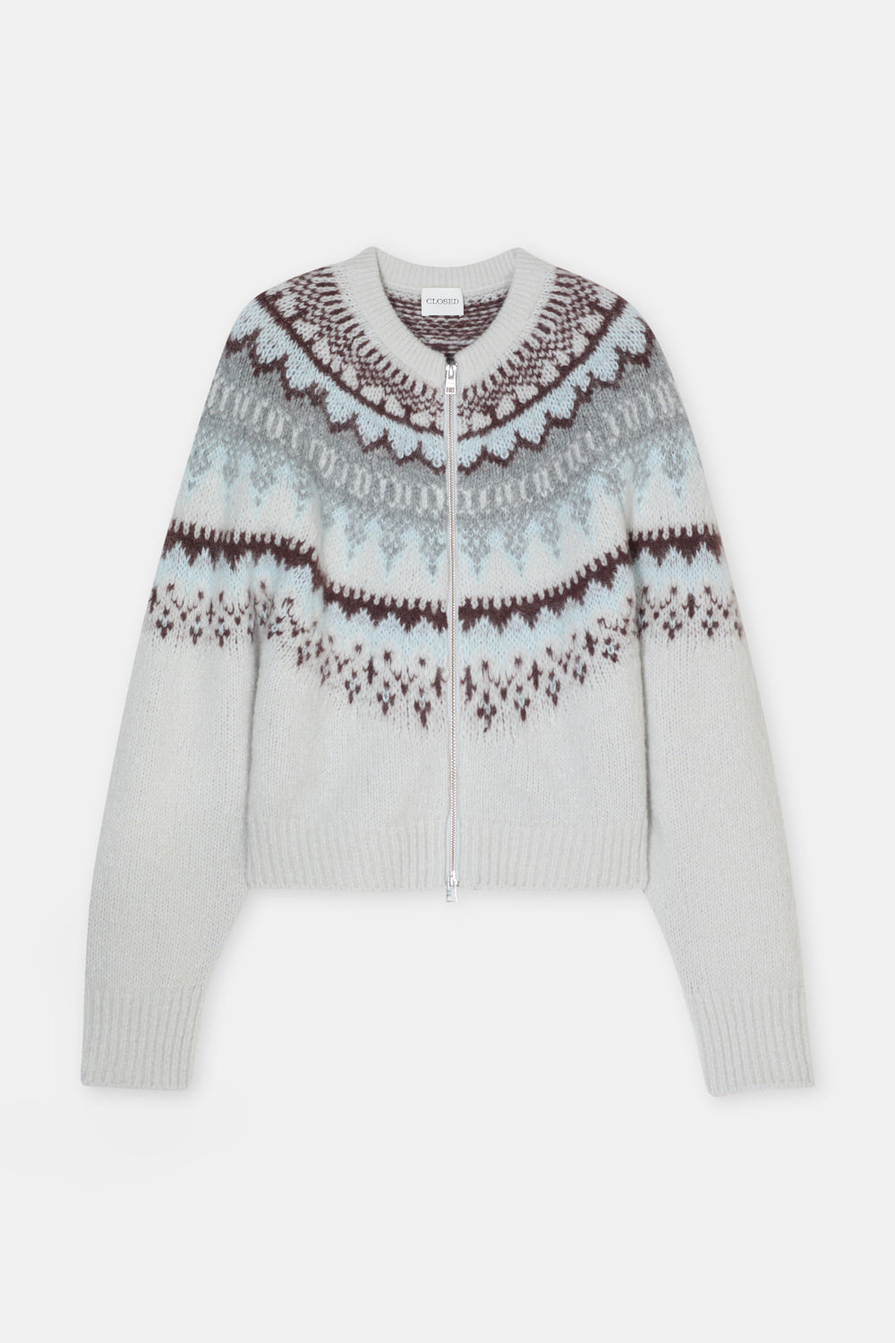 Cropped zip cardigan