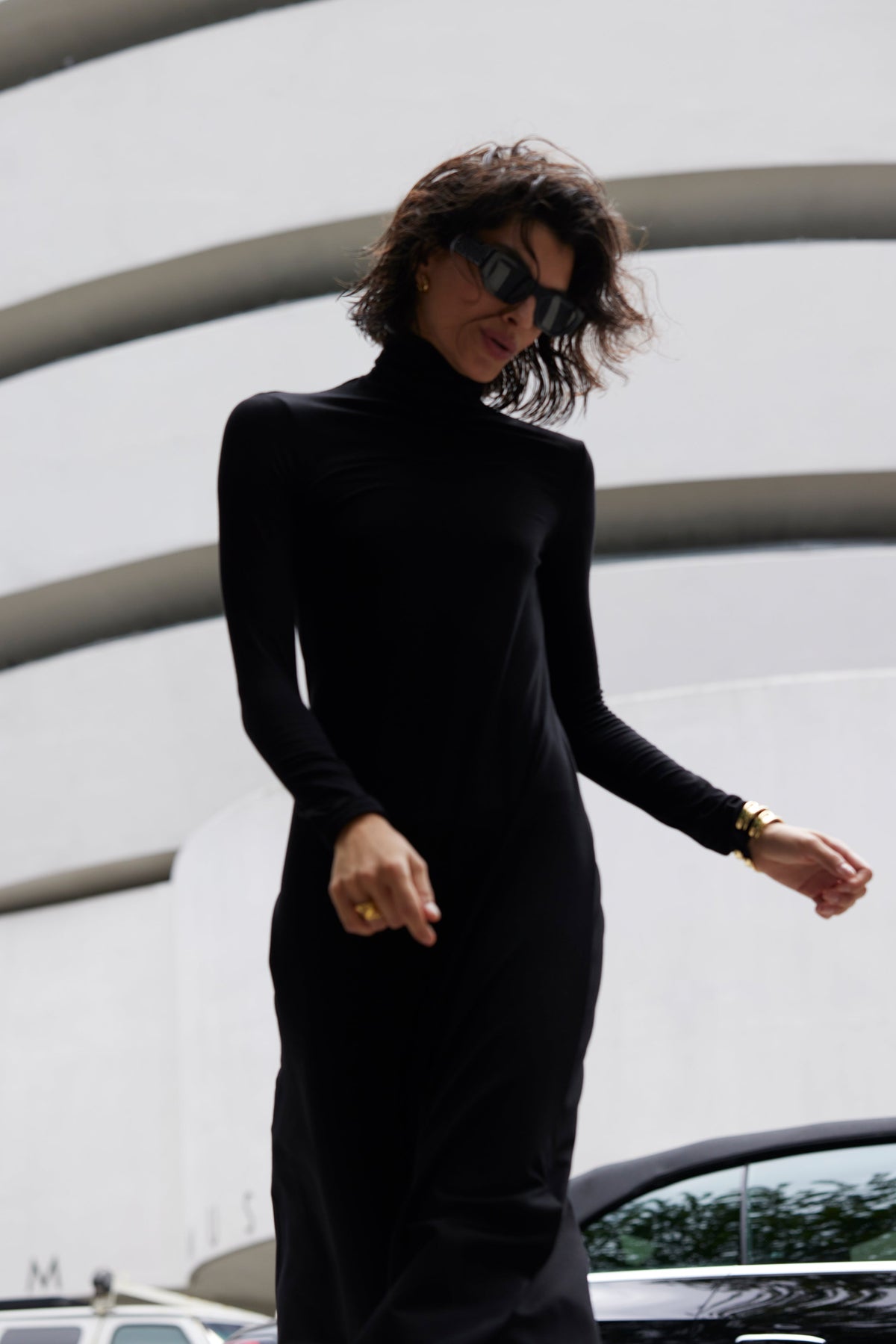 The Turtleneck Dress in Black - WS
