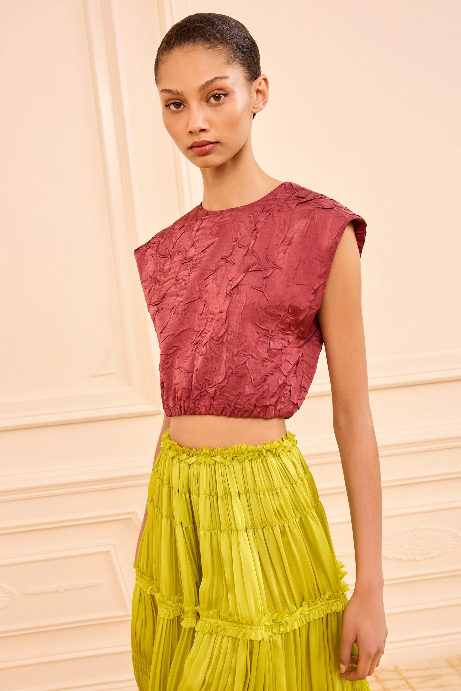 Ulla Johnson Gisella Satin Crop Top