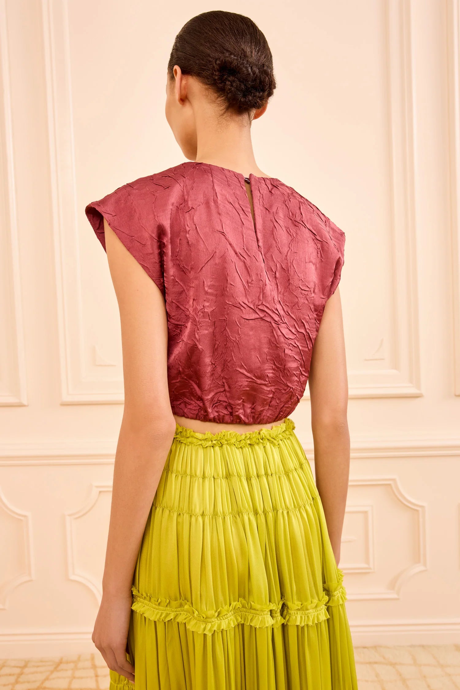 Ulla Johnson Gisella Satin Crop Top