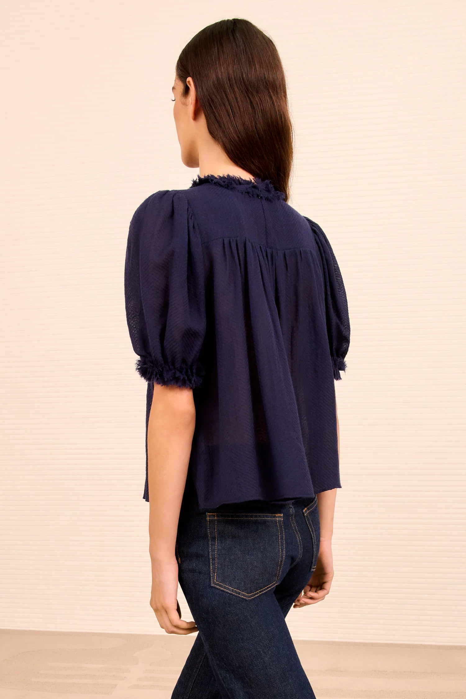 Ulla Johnson Karlyn Puff Sleeve Top - Midnight