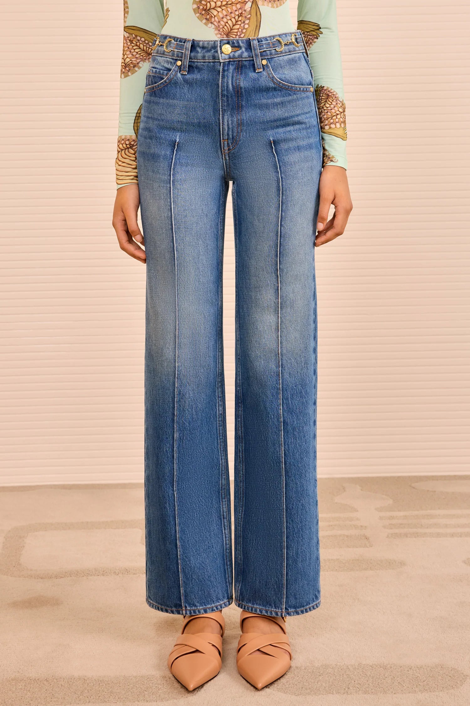 Ulla Johnson The Agatha Straight Leg Pintuck Jean