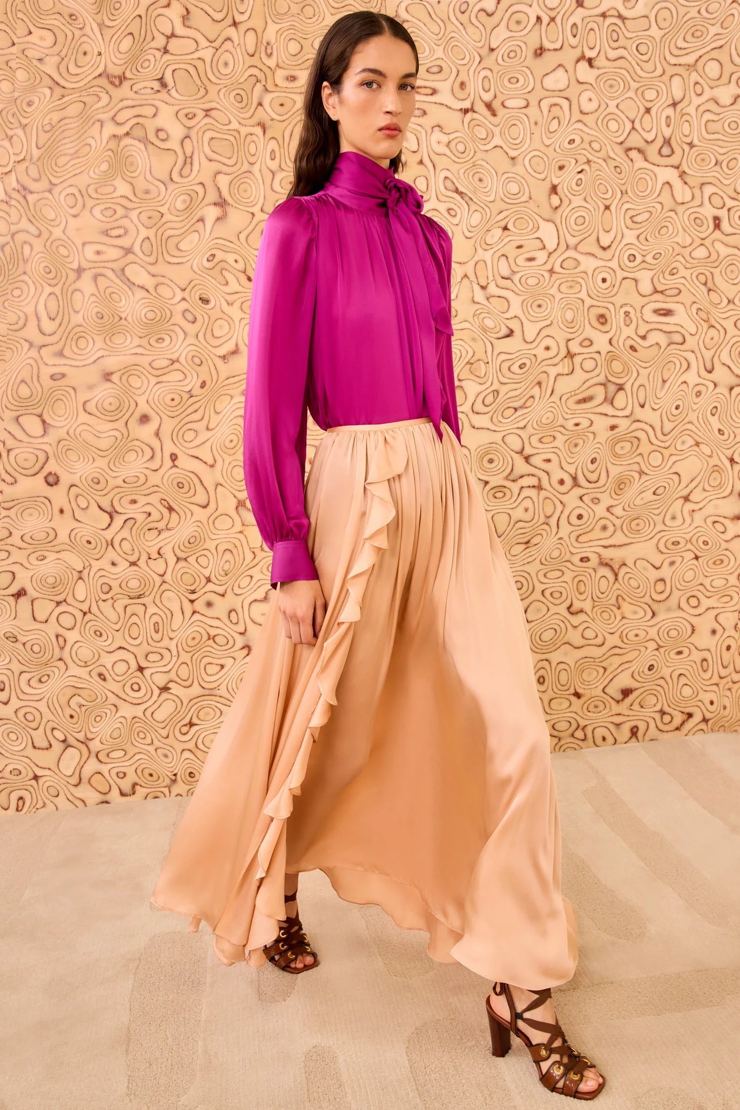 Ulla Johnson Zena Side Ruffle Midi Skirt