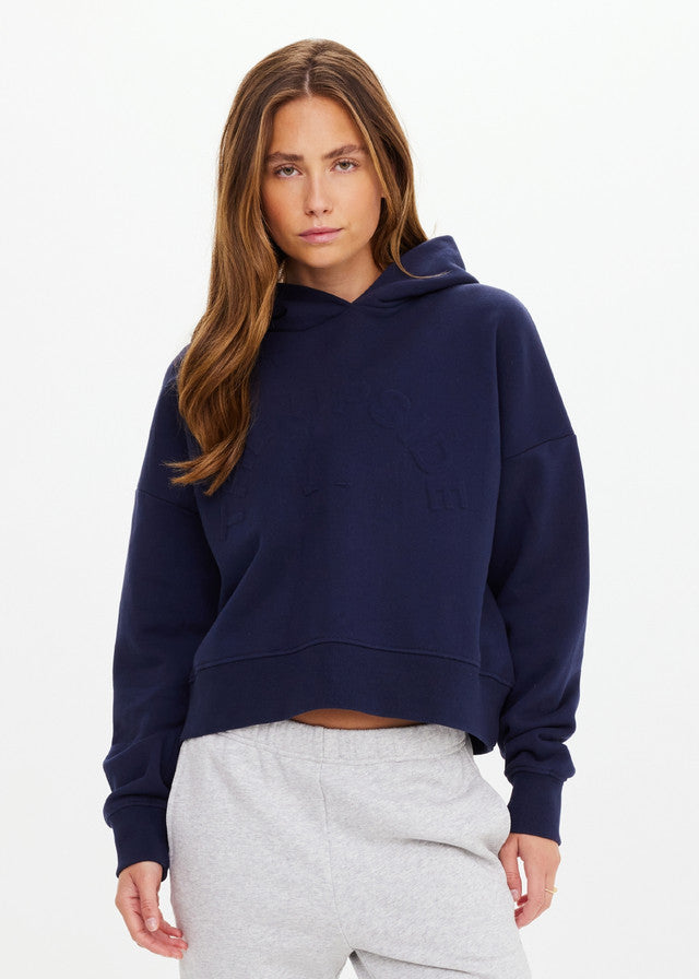 The Upside Byron Embossed Logo Hoodie - Navy