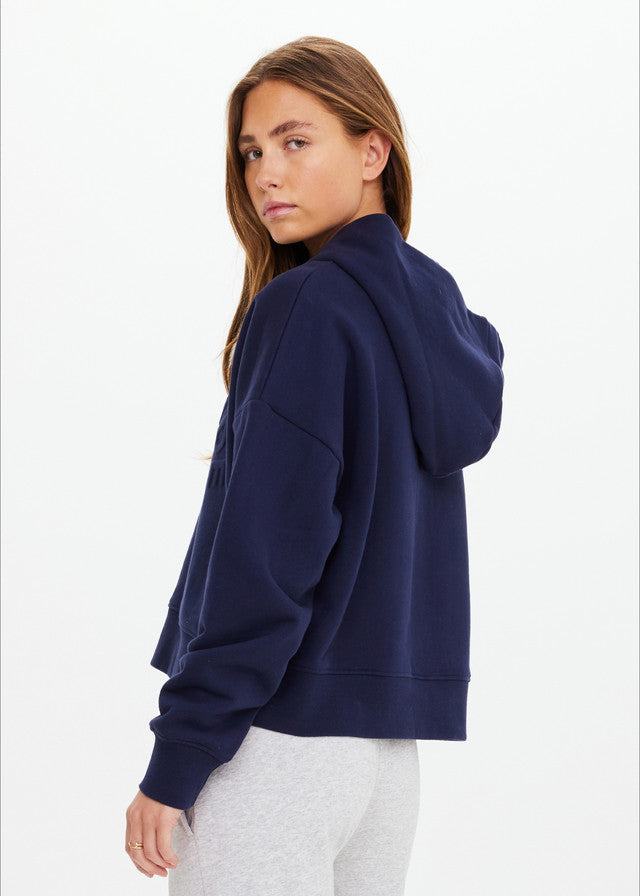 The Upside Byron Embossed Logo Hoodie - Navy