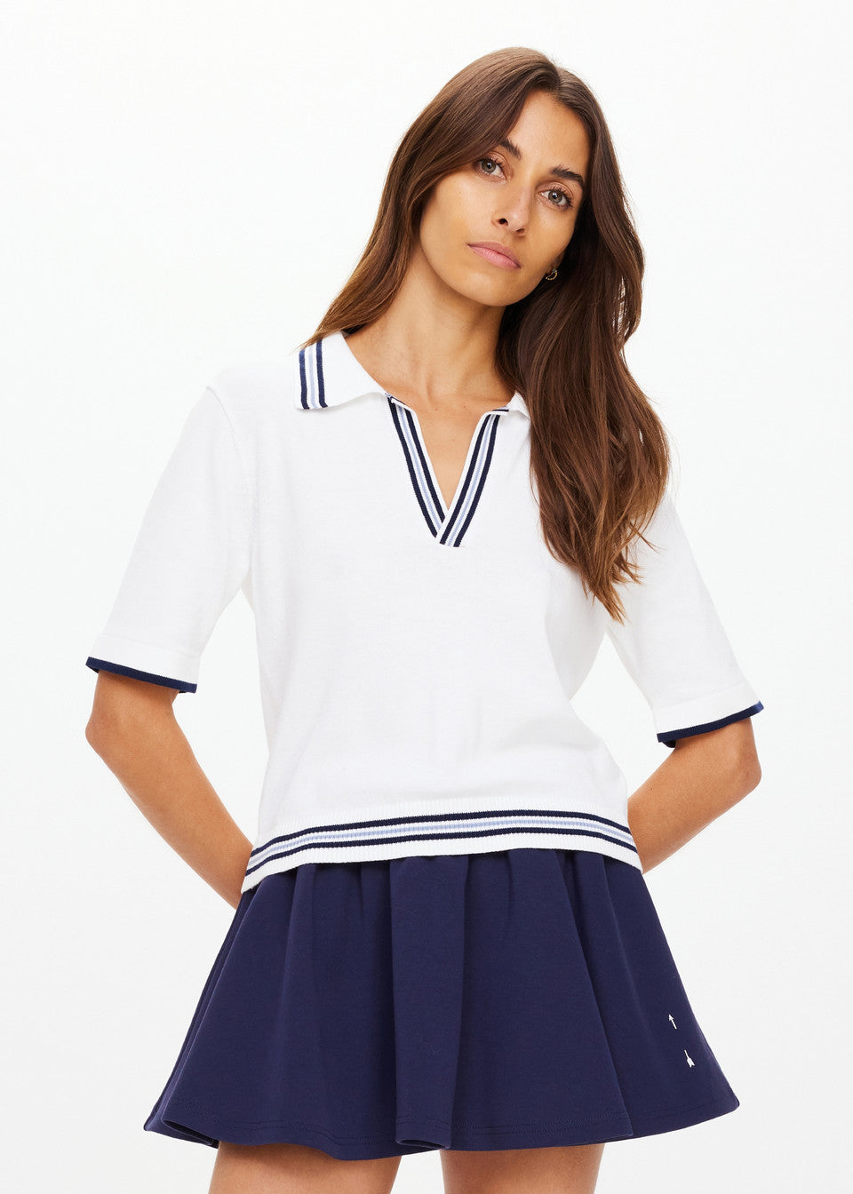The Upside Archie Collared Knit Polo