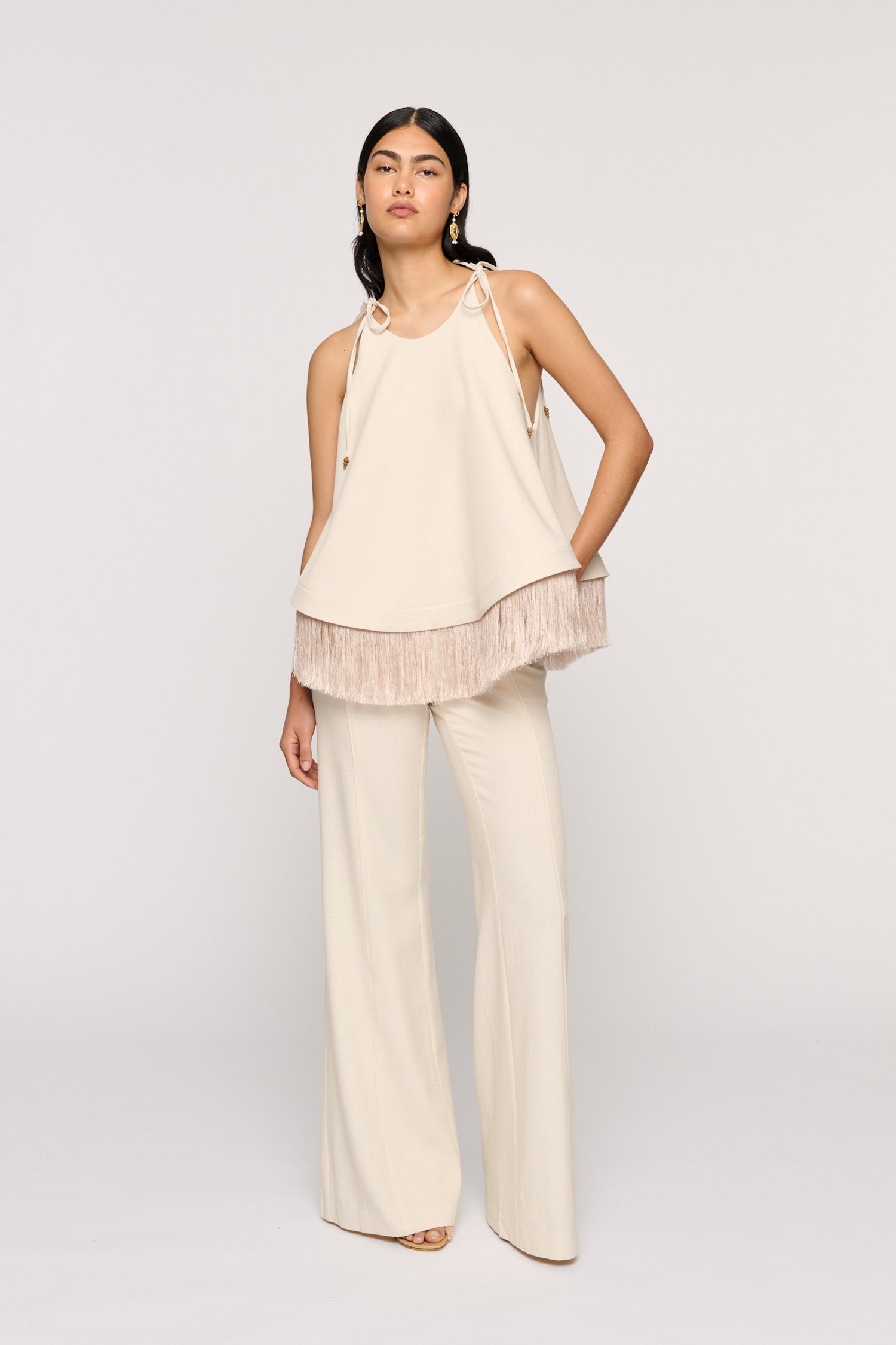 BIBI FRINGE HEM TOP