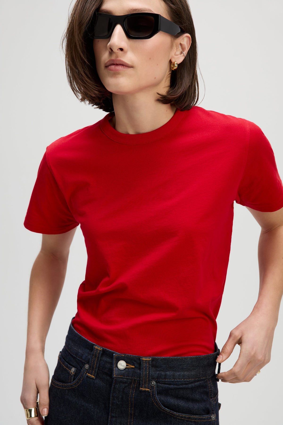 The Iconically Soft Perfect Tee in Iconic Red - WS