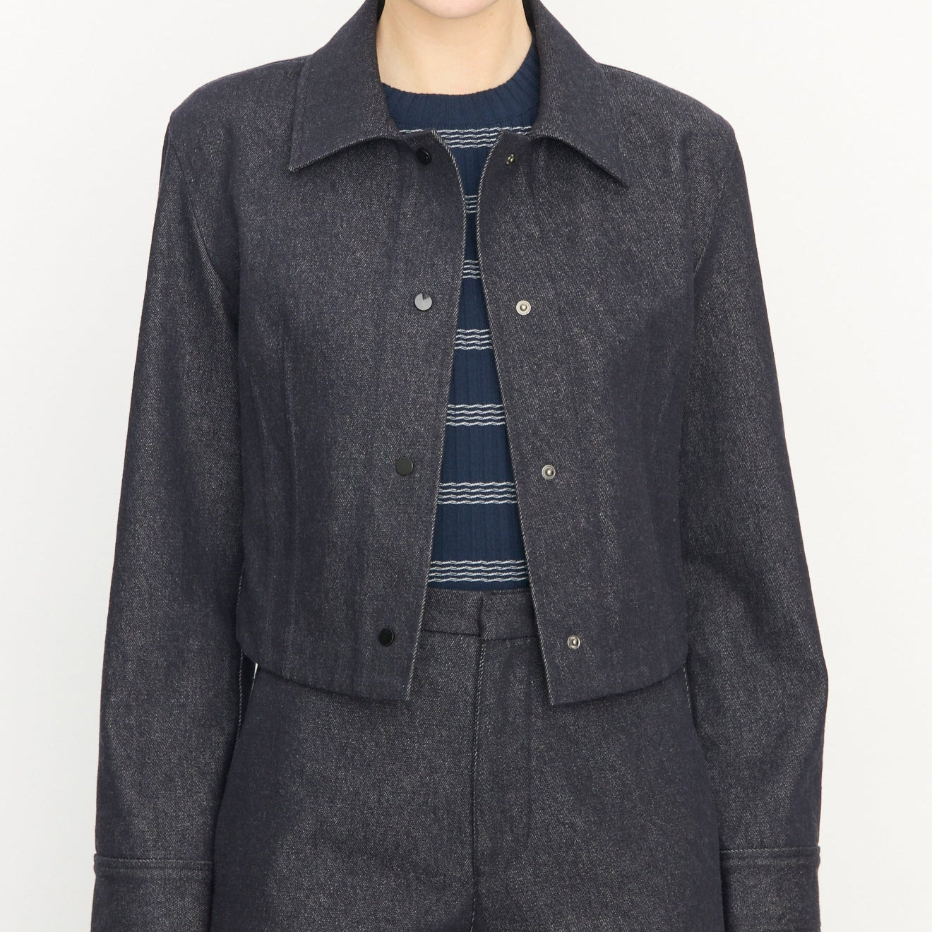 Vince Cropped Slim Shirt Jacket