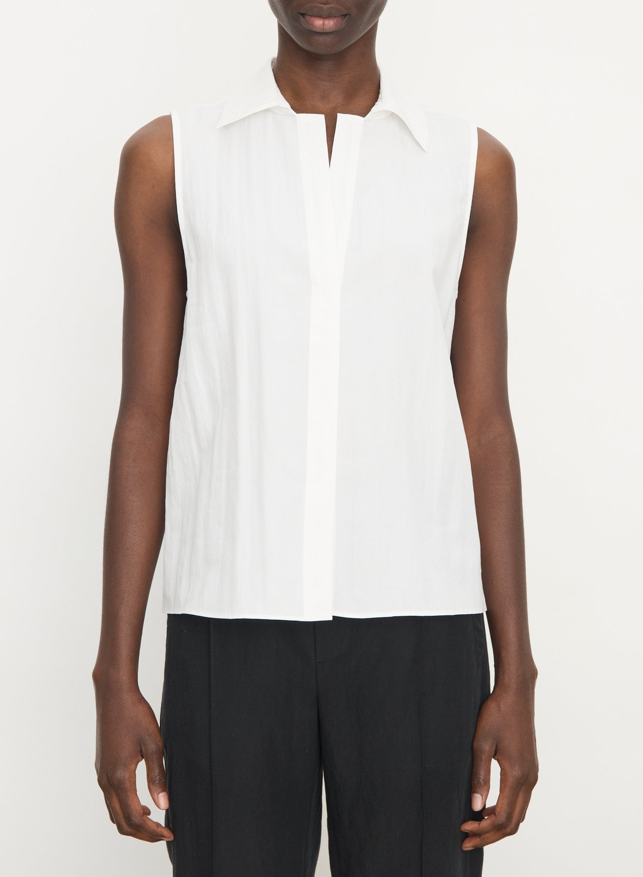 Vince Boxy Sleeveless Buttondown