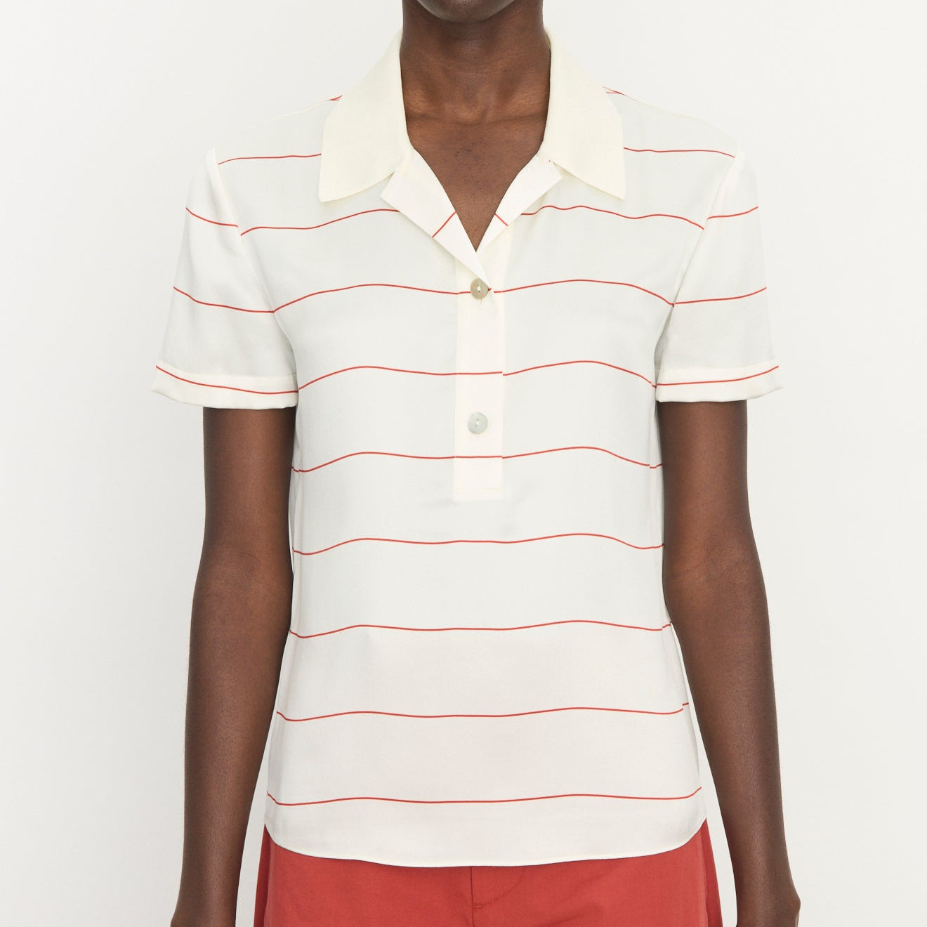 Vince Knit Collar Stripe Polo