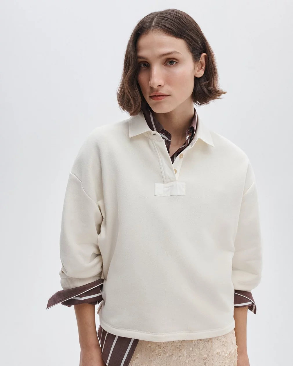 Rag & Bone Vintage Terry Oversized Polo Sweatshirt