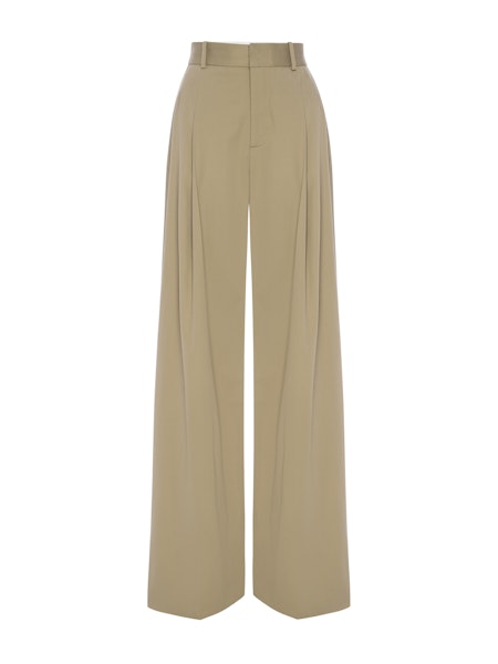 Frame Pleated Wide Leg Pant