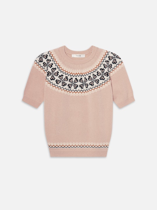 Frame S/S Cashmere Fairisle Sweater