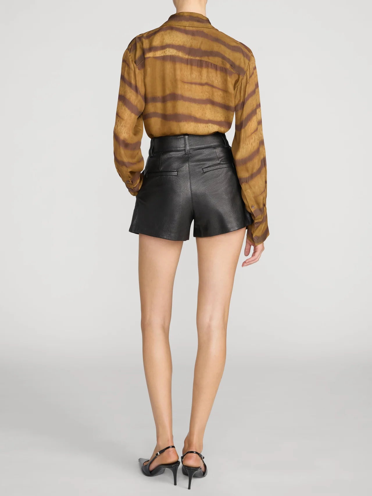 FRAME The Silk Oversized Tie Shirt
