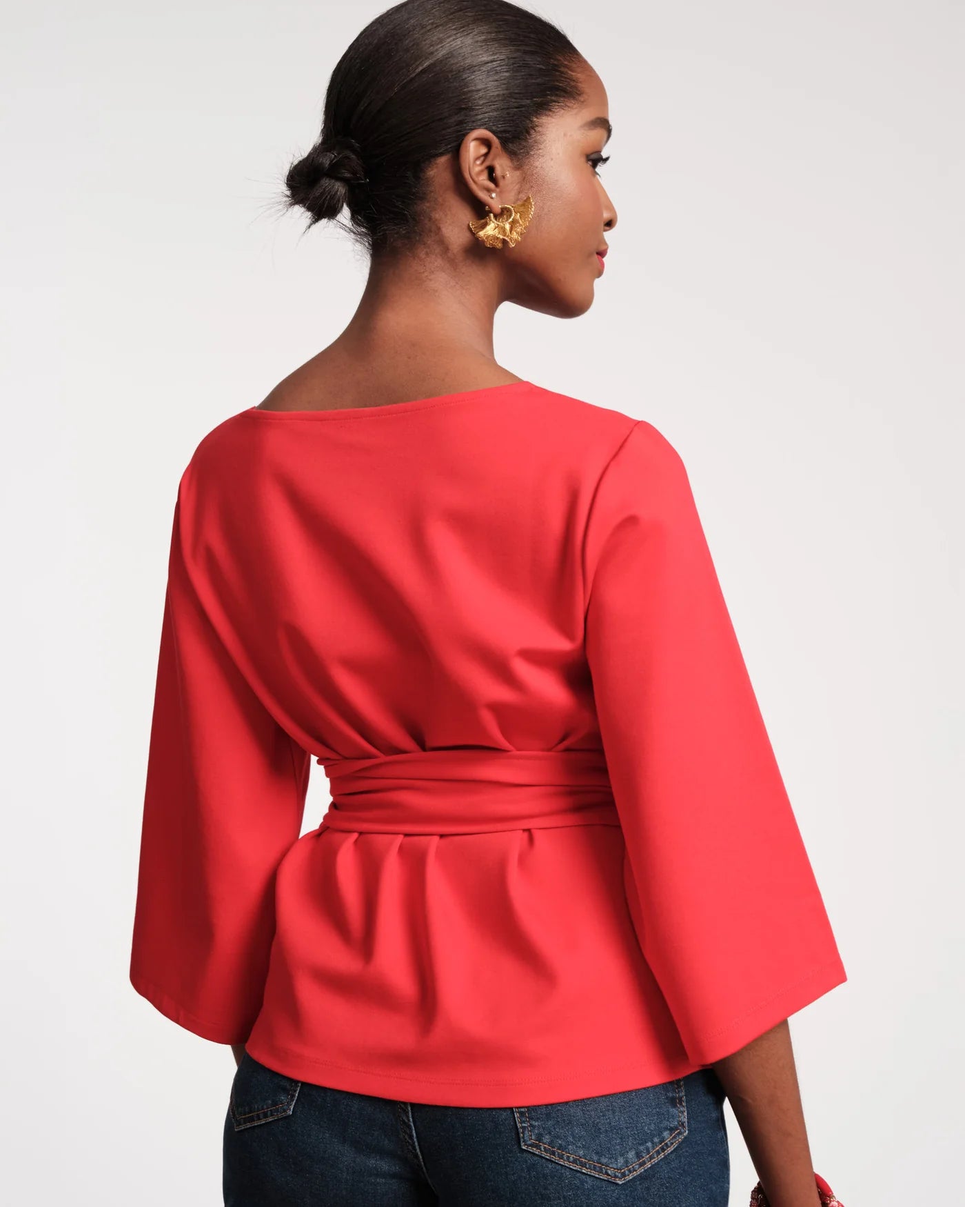 Frances Valentine Whitney Wrap Top - Red
