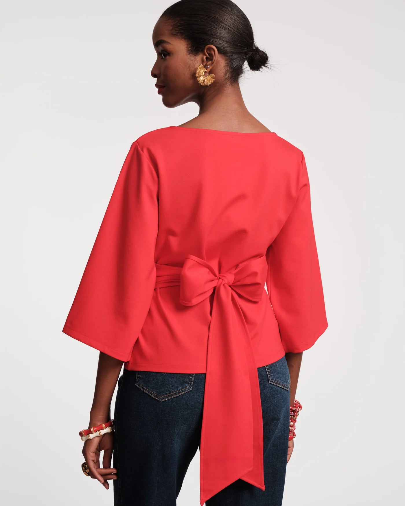 Frances Valentine Whitney Wrap Top - Red