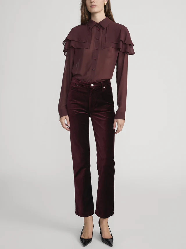 Frame Le Sleek Straight Velveteen Pant