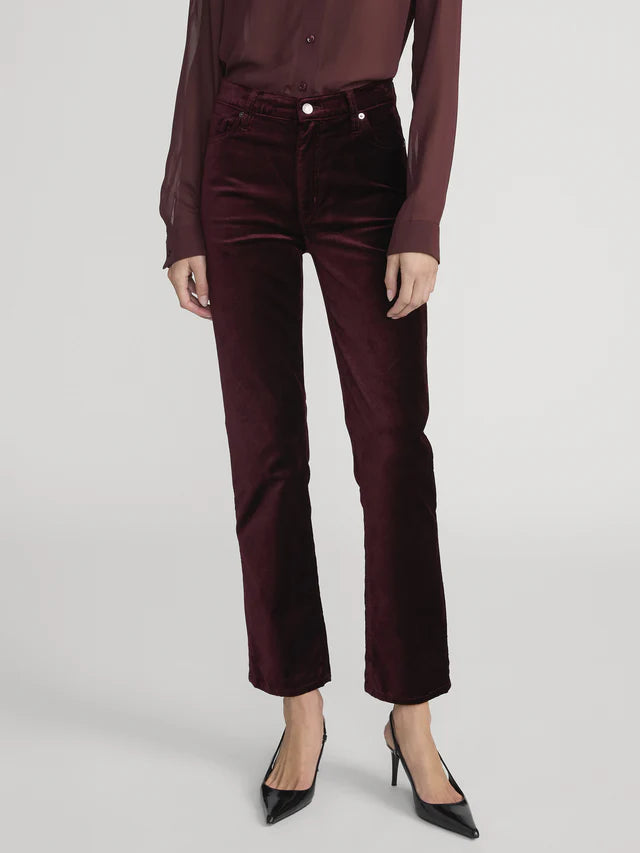 Frame Le Sleek Straight Velveteen Pant