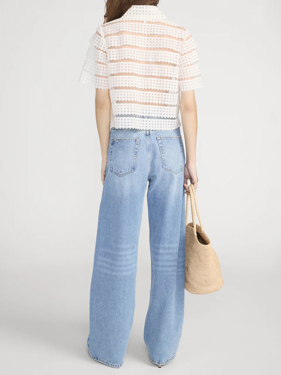 Frame The Lattice Crochet Blouse