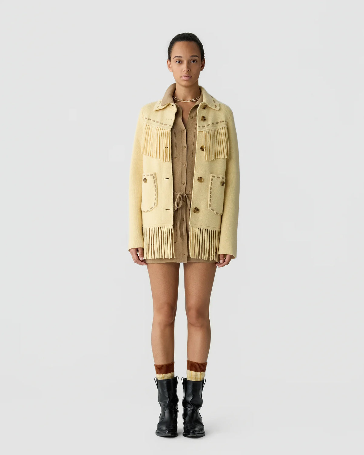 Guest In Residence Western Fringe Jacket