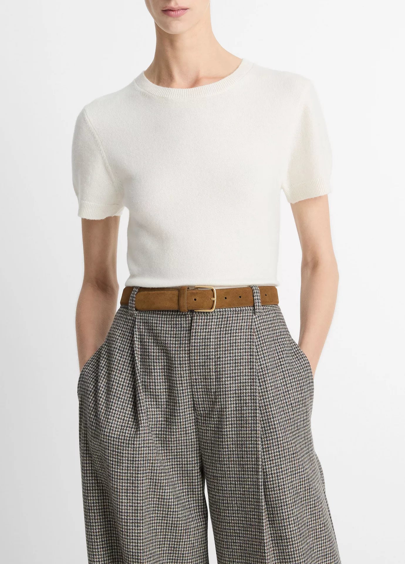 Vince Cash Blend Tee - Off White