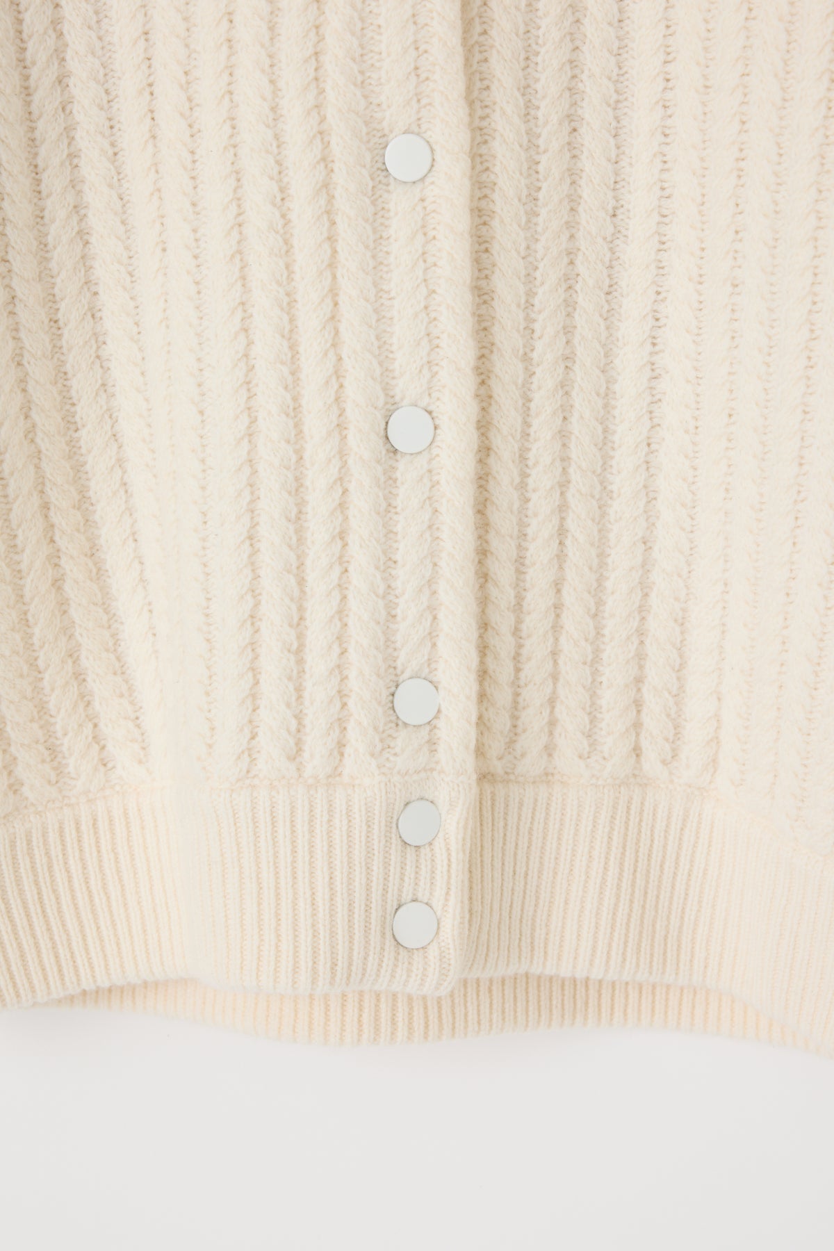Moussy Vintage Cable Knit Cardigan Sweater - Ivory