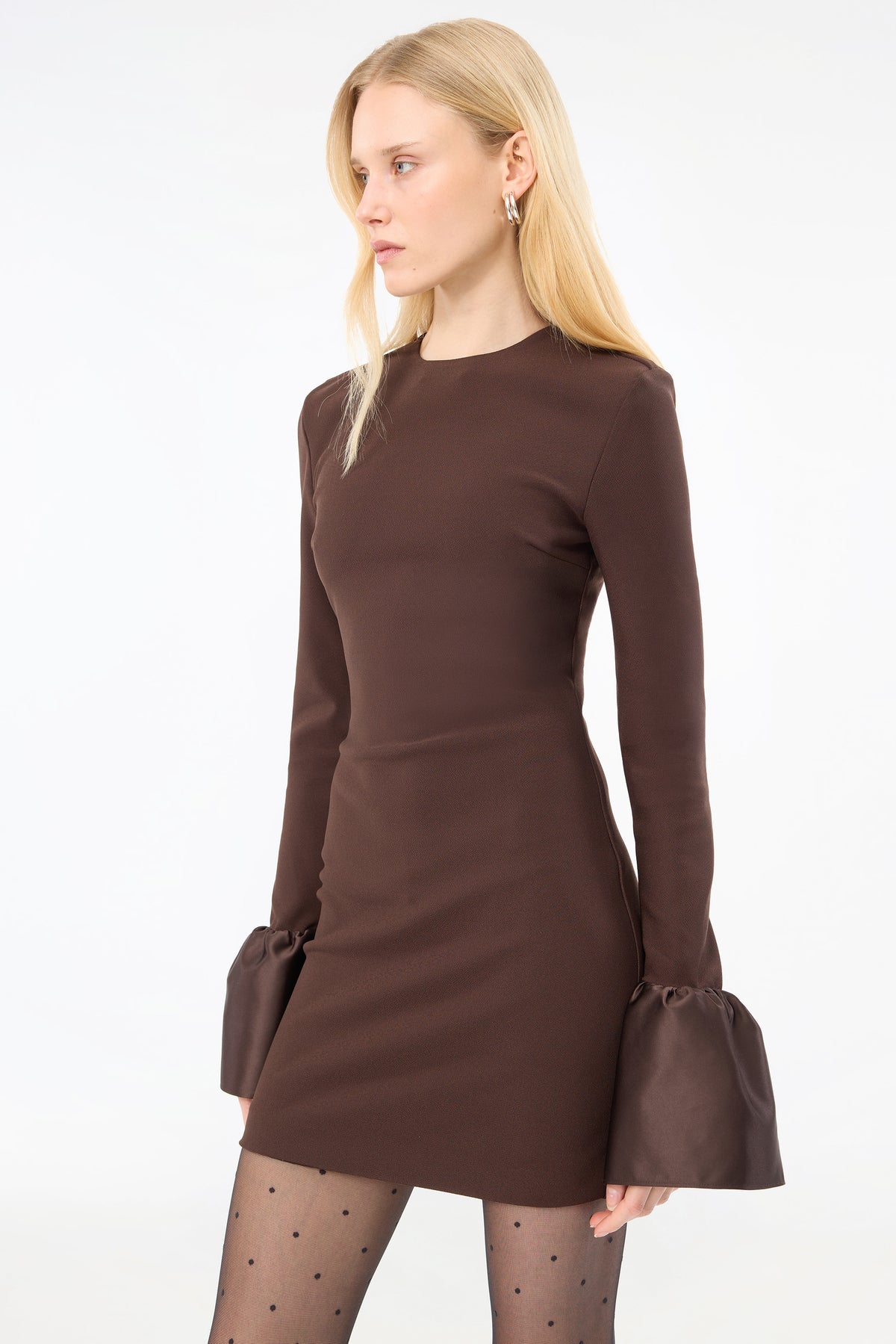 FRILL SLEEVED MINI DRESS