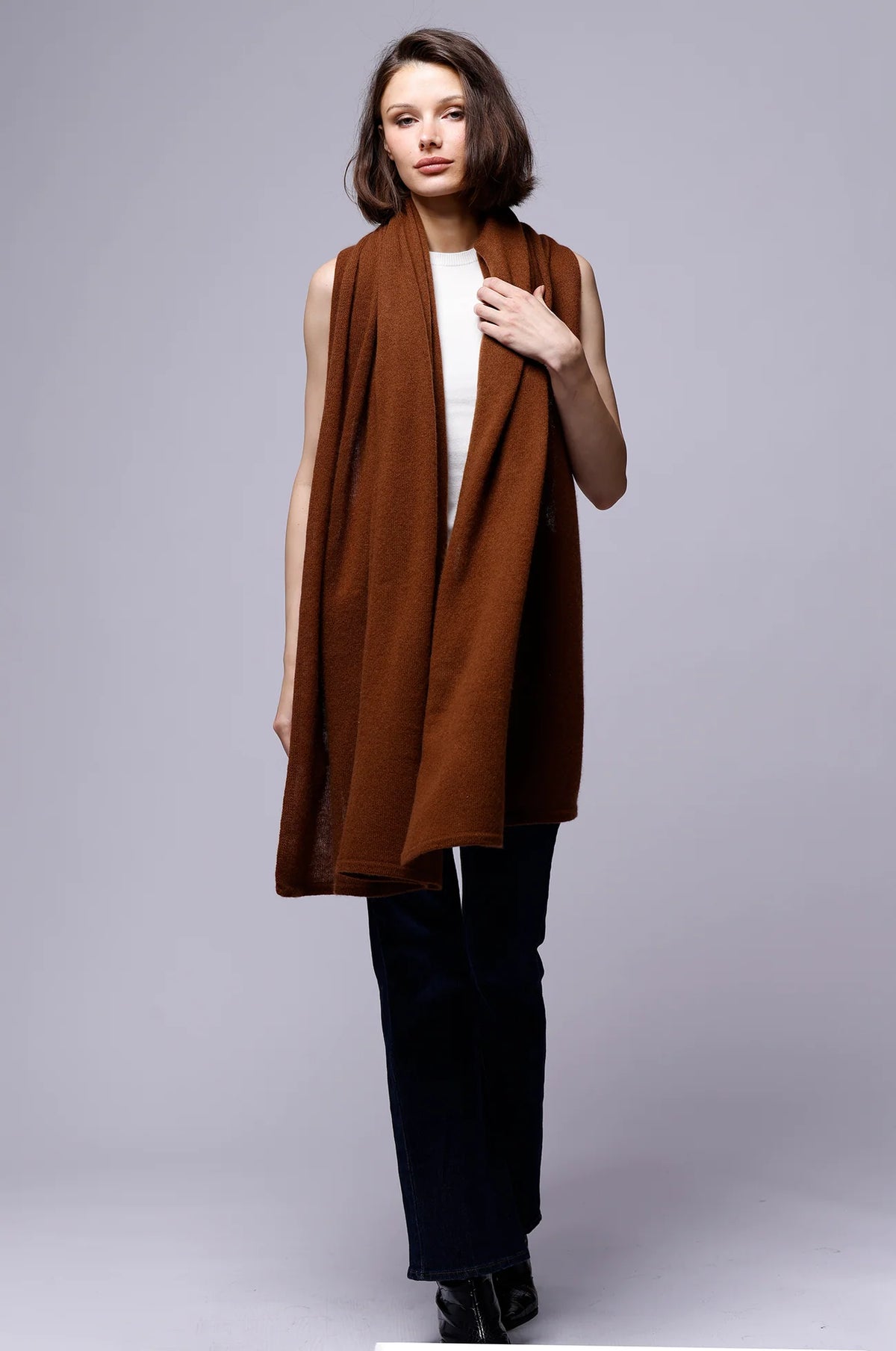 Minnie Rose Cashmere Blankie Wrap - Syrup