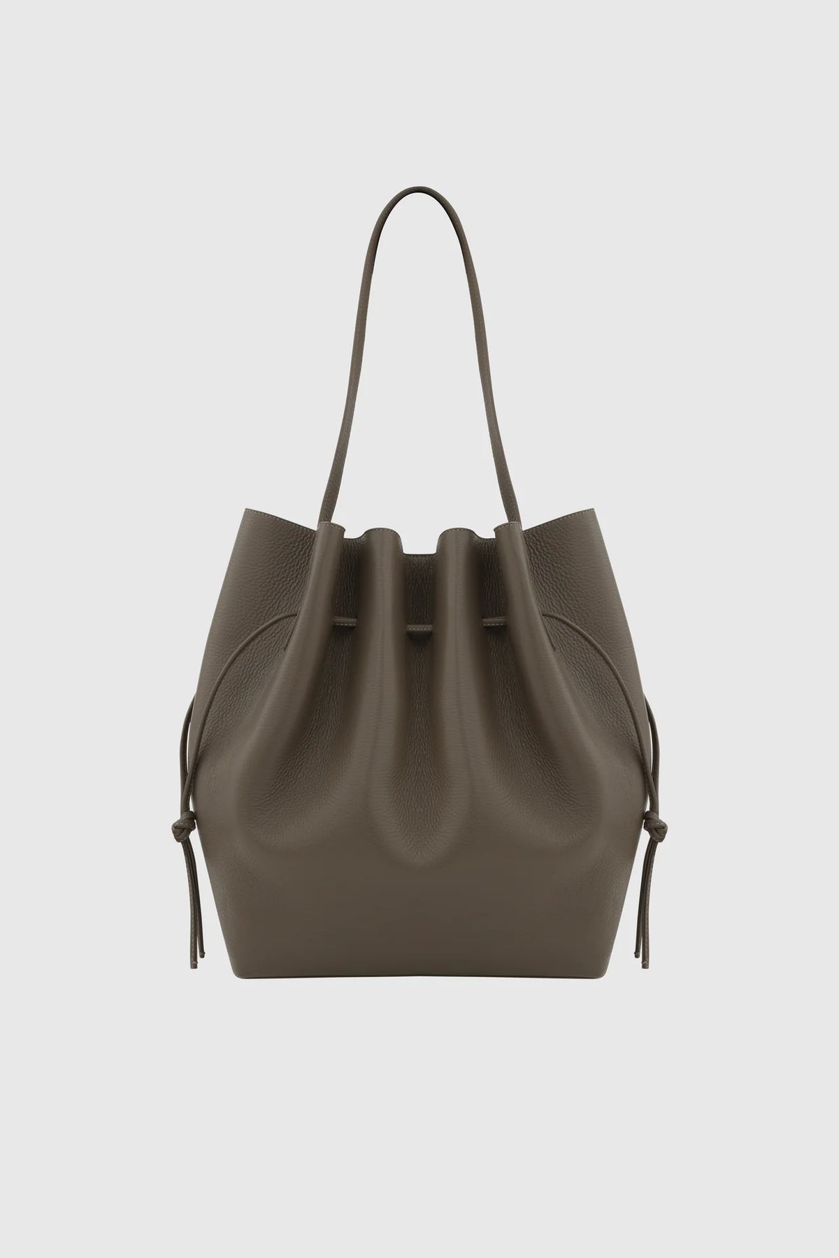 Yuzefi Scallop Tote Pebble Grained Leather - Taupe
