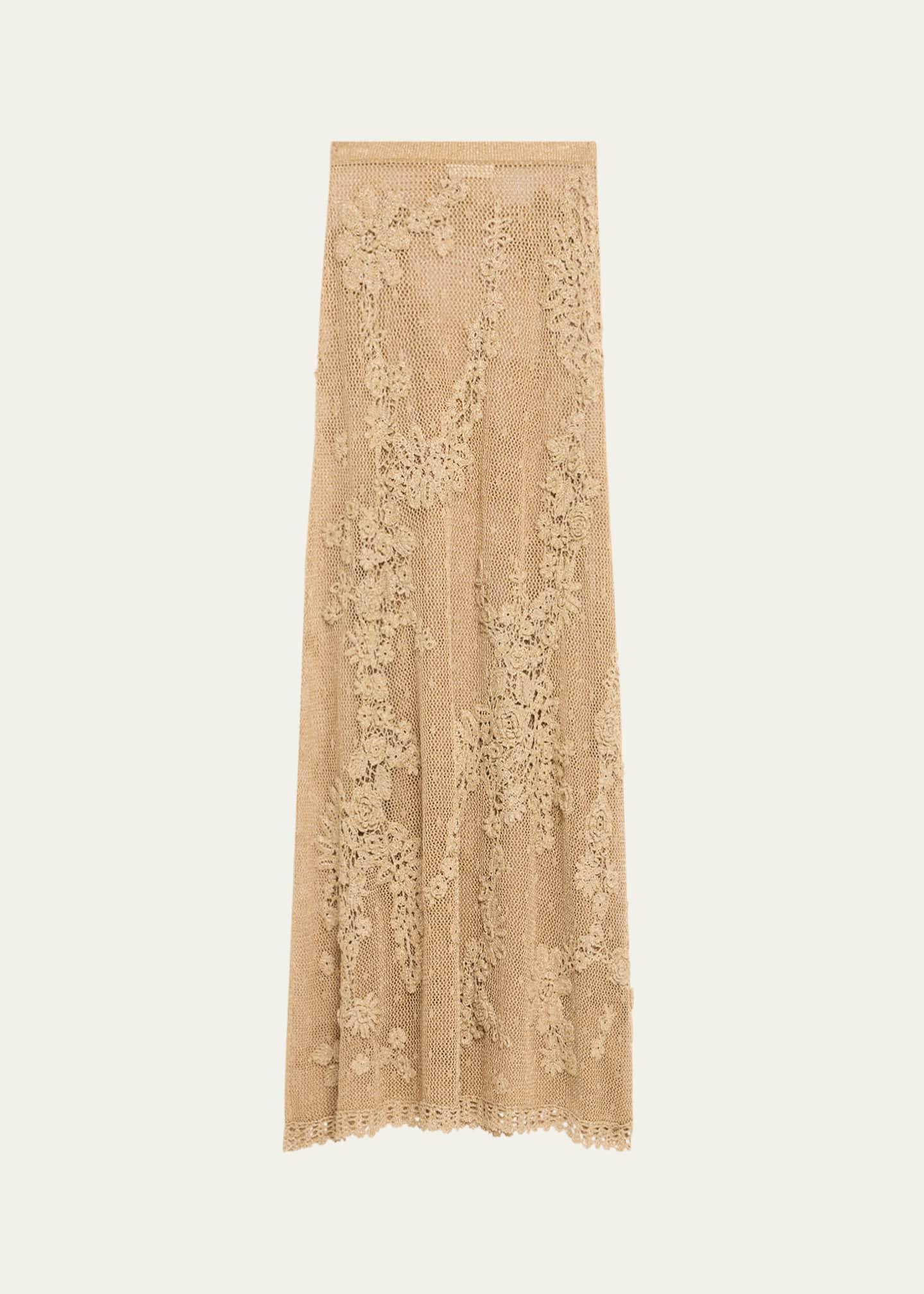 Ulla Johnson Aria Crochet Knit Skirt