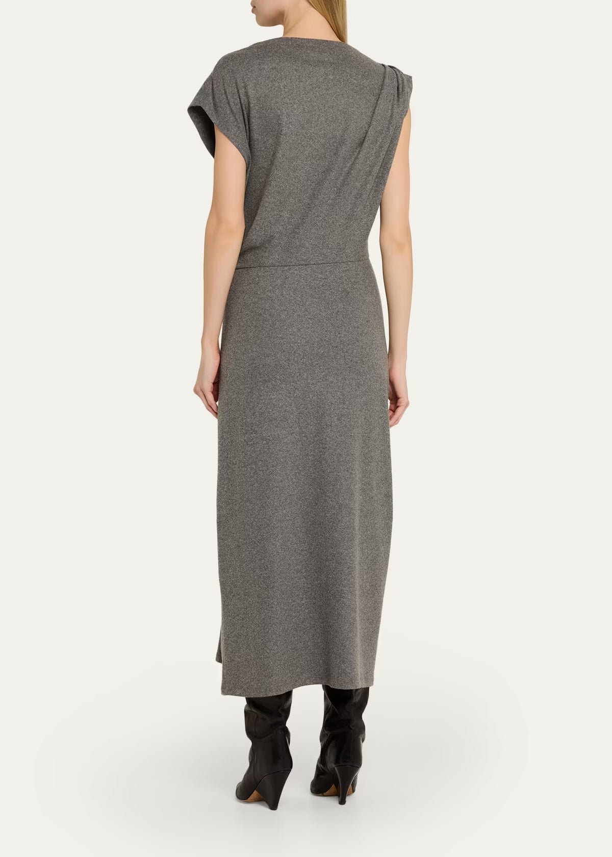 Isabel Marant Naerys Asymmetric Knit Midi Dress