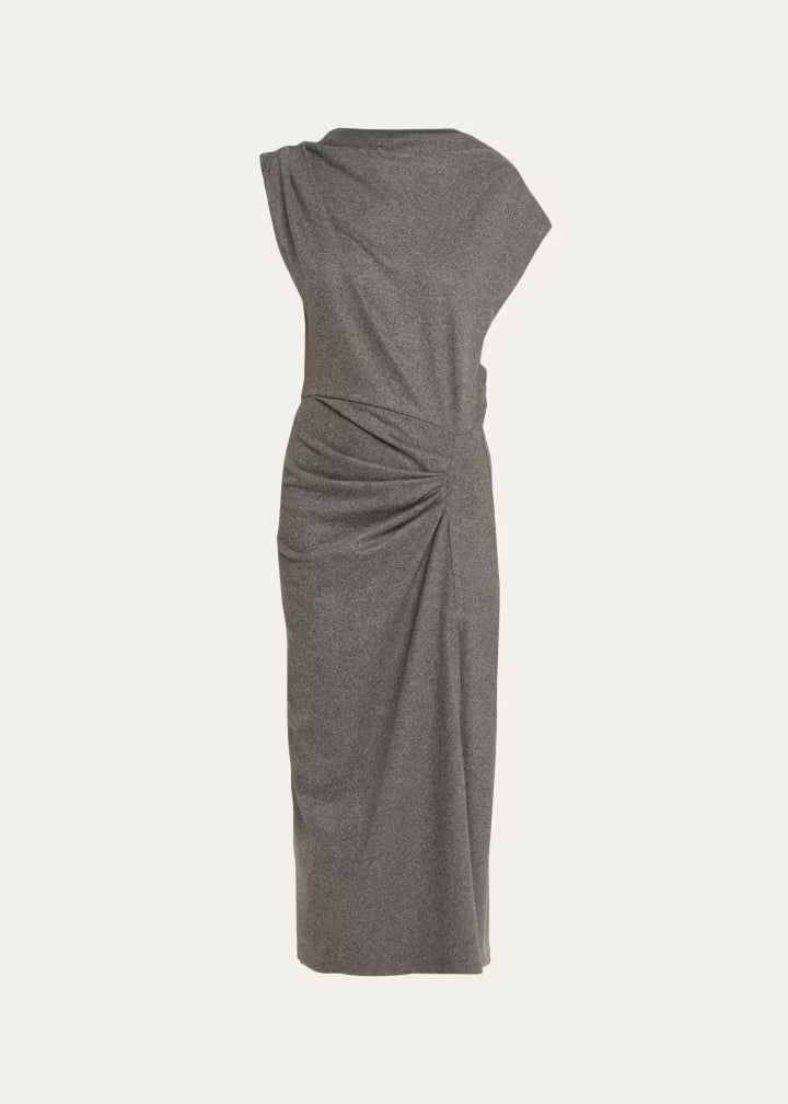 Isabel Marant Naerys Asymmetric Knit Midi Dress