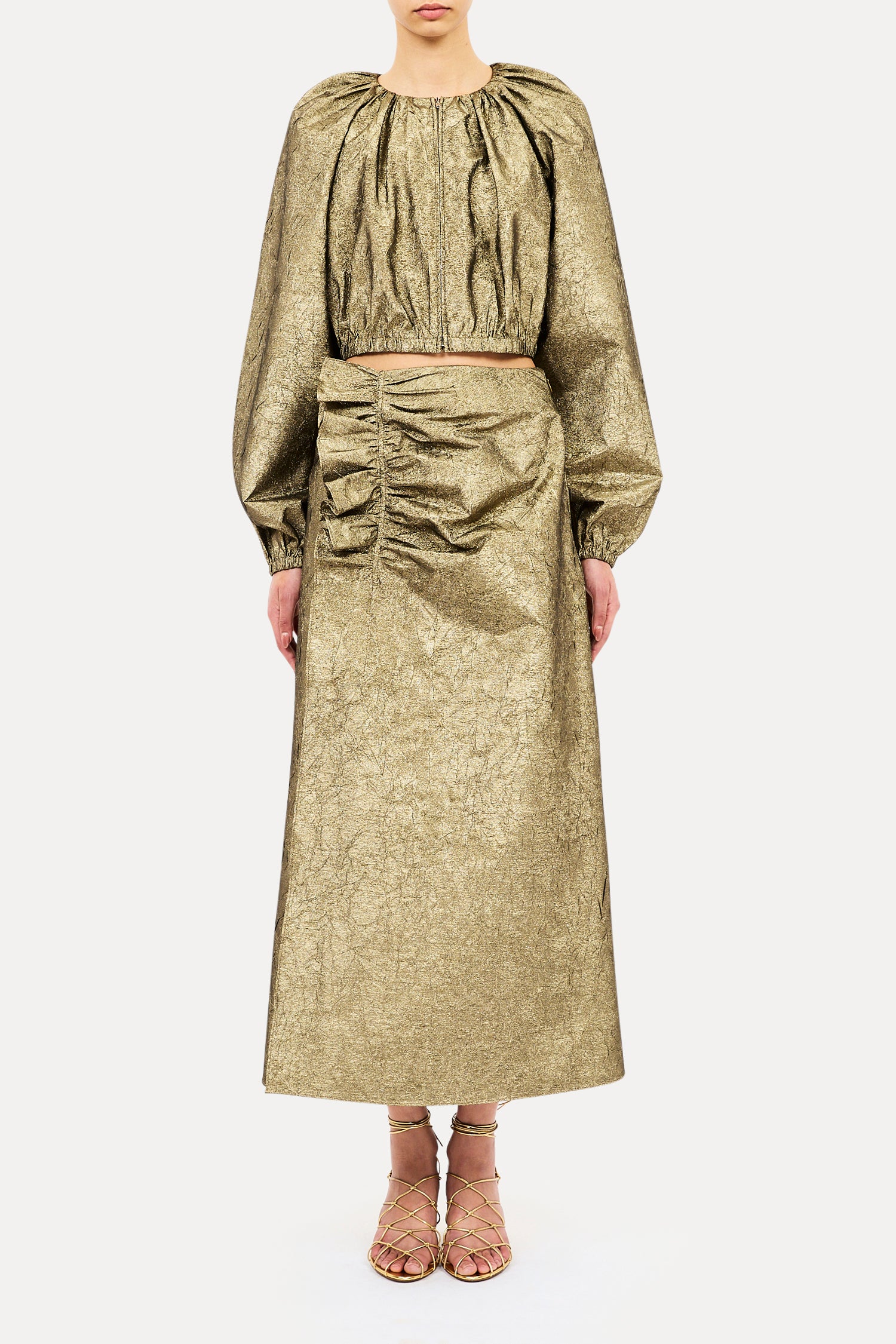 Ellis Taffeta Midi Skirt