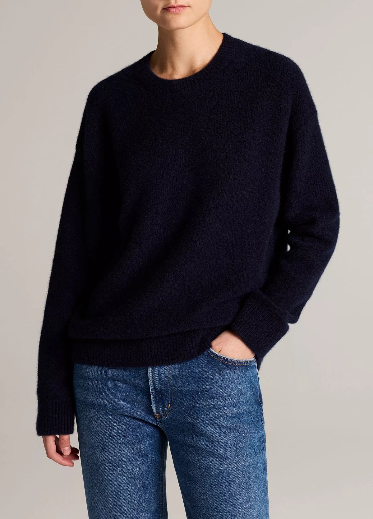 Vince Boiled Cashmere Crew Neck Sweater