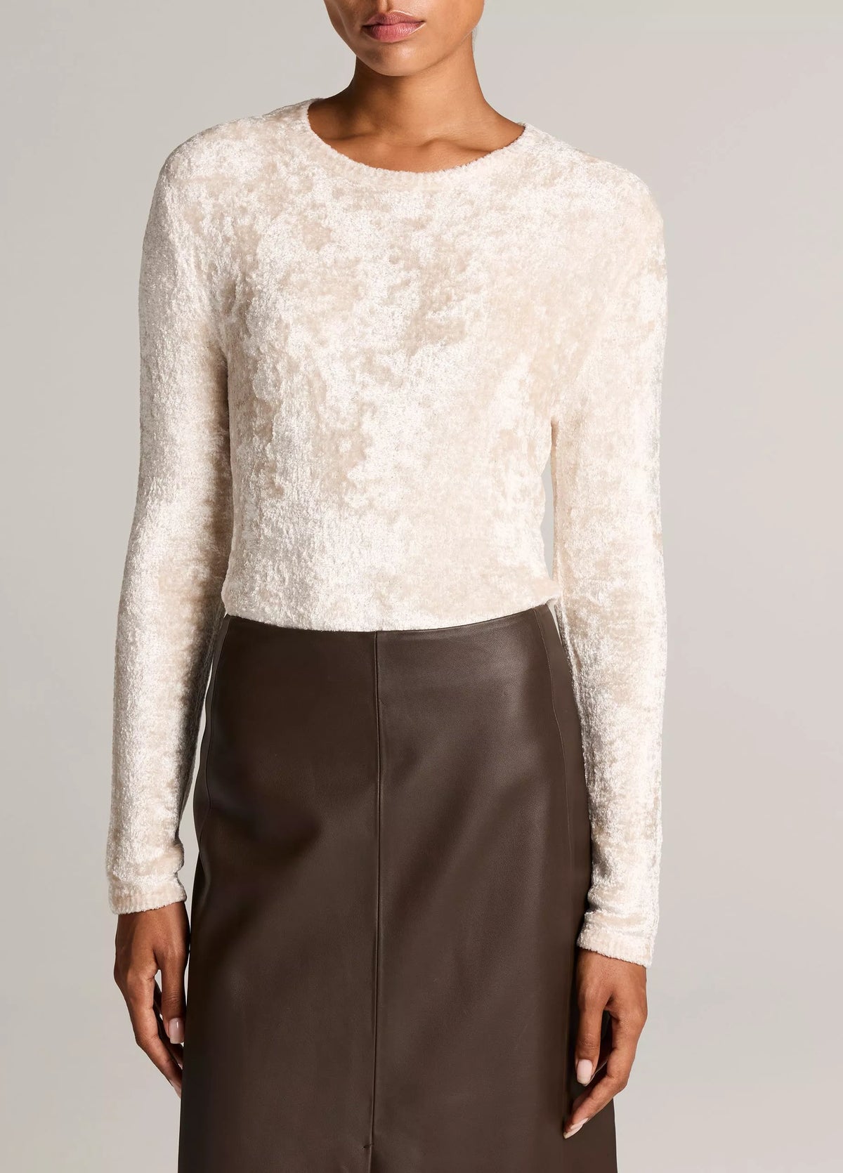 Vince Velvet Eyelash Crewneck