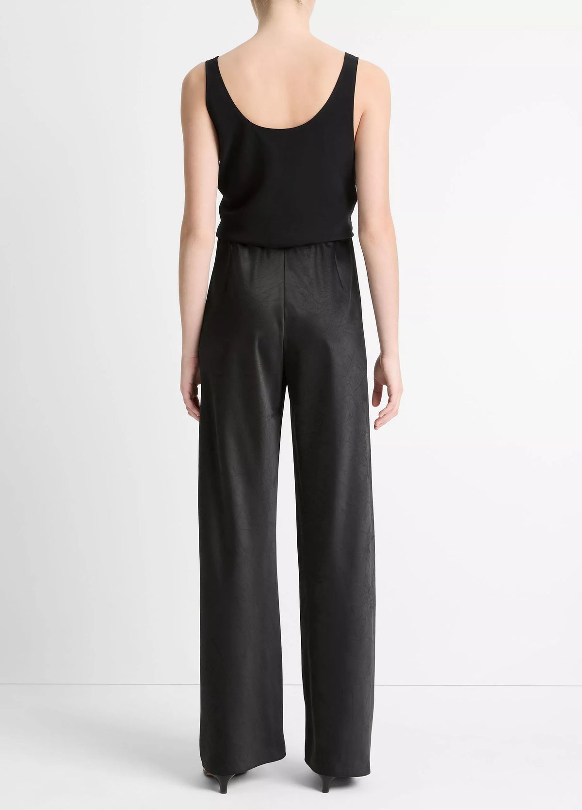 Vince Colette High Waist Satin Bias Pant - Black