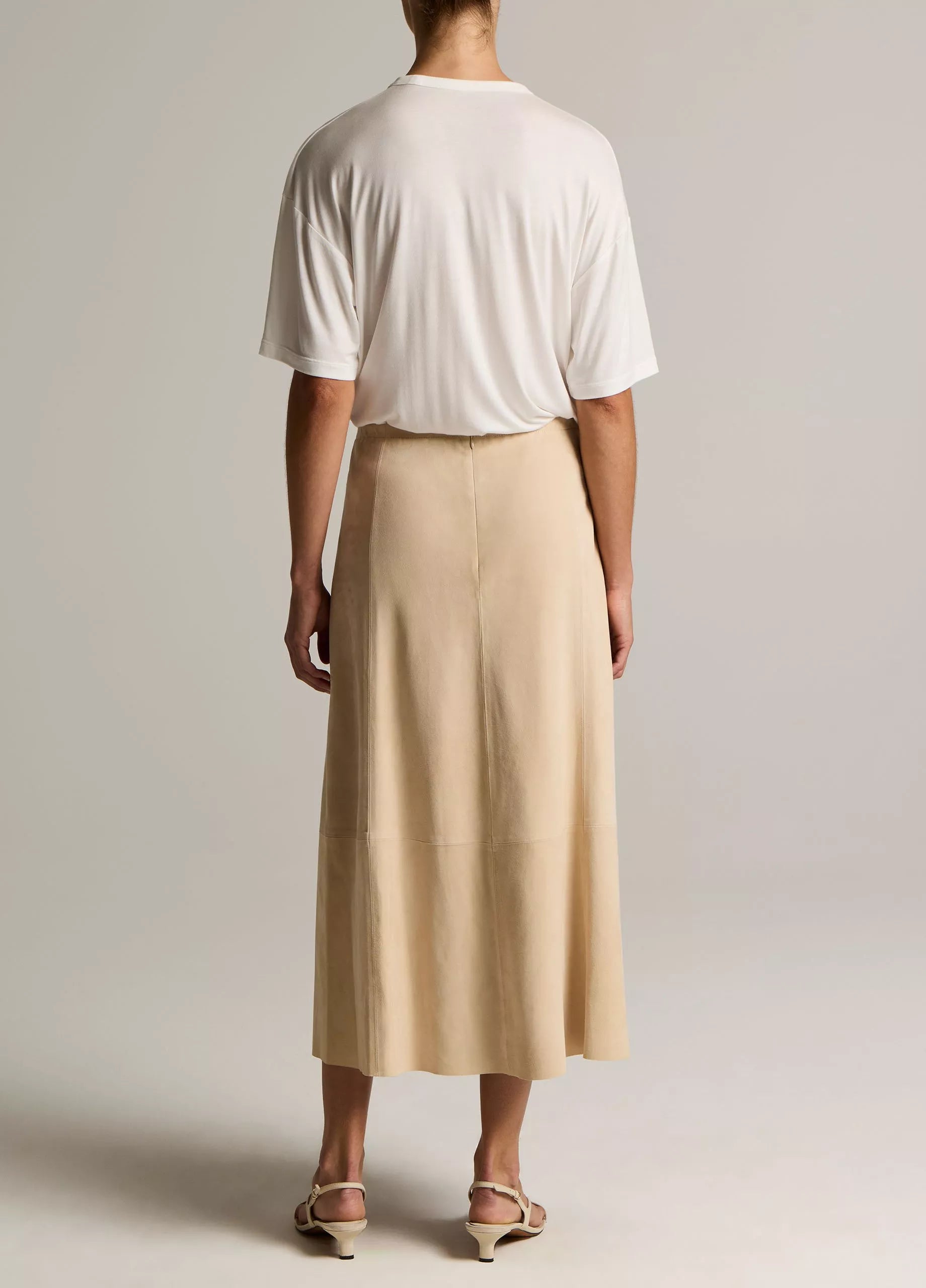 Vince Suede Paneled Skirt