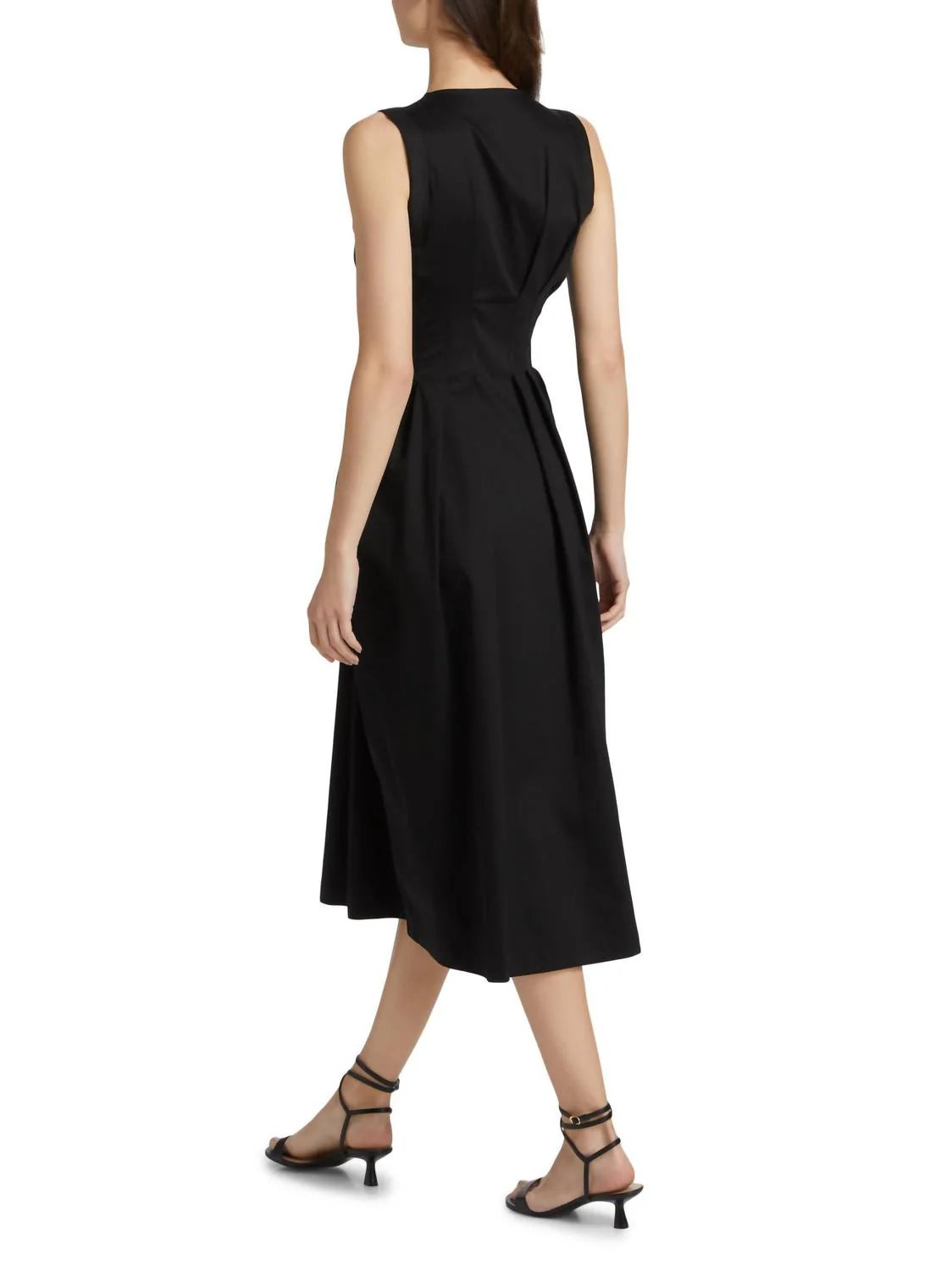 Kika Vargas Mette Sleeveless Midi Dress - Black