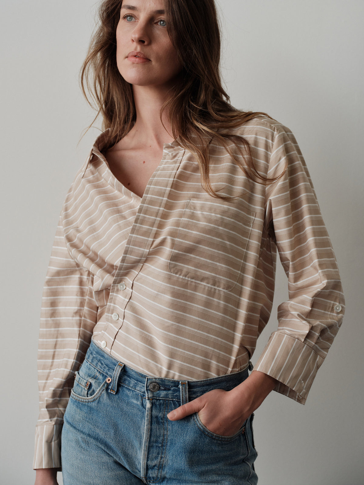 The OVERSHIRT, Egyptian Cotton Stripes