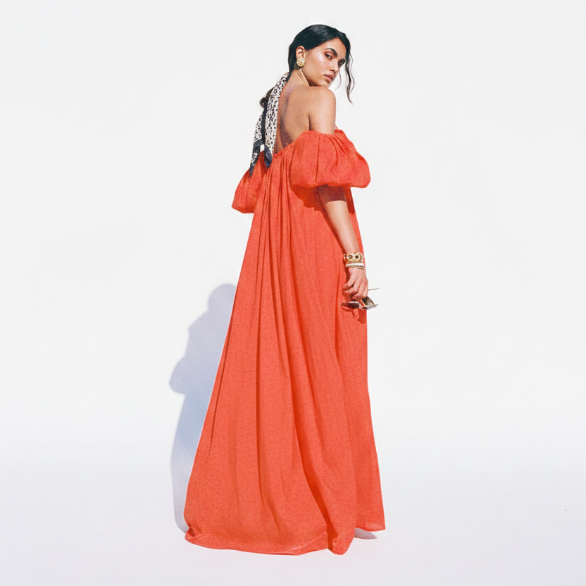 PALMER OFF SHOULDER MAXI DRESS