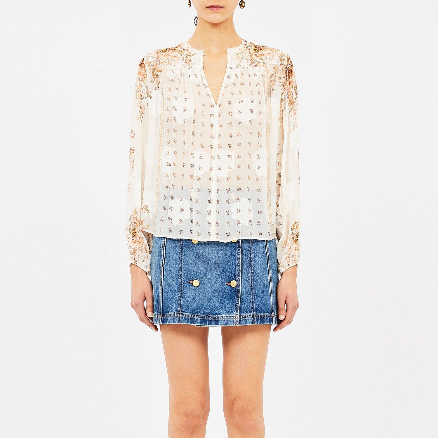 Ulla Johnson Aster Long Sleeve Blouse