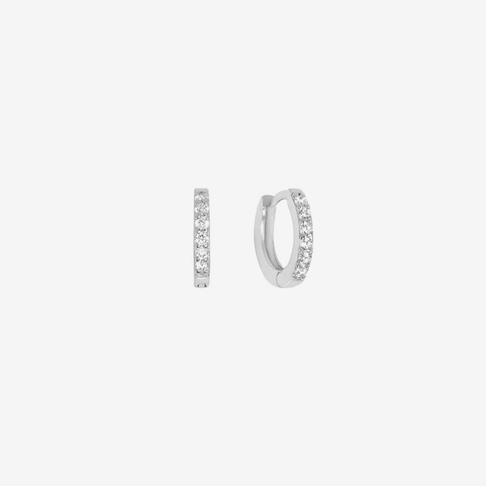 Shashi Katerina Pave Ear Huggie Hoop