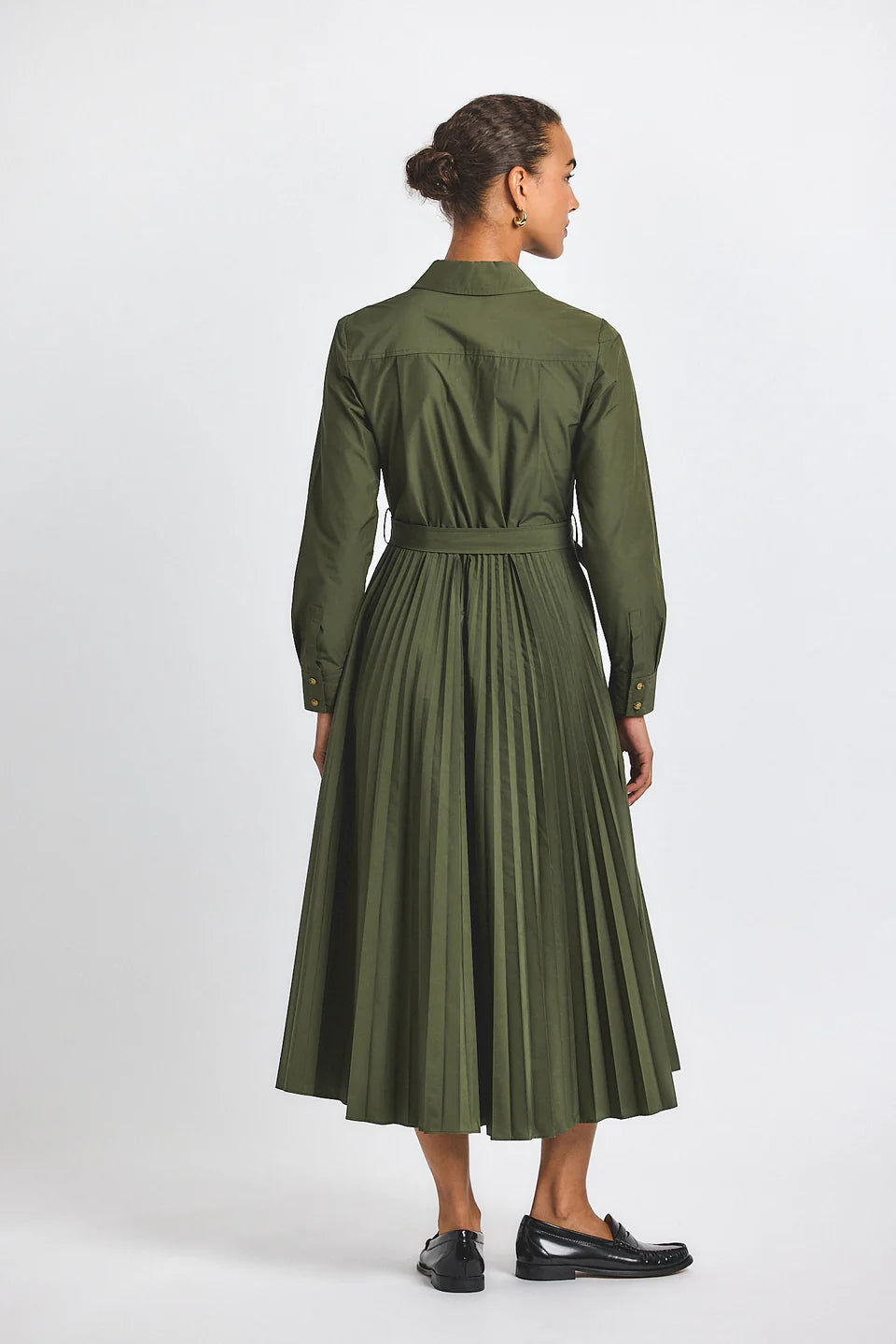 Derek Lam Kenza Pleated Shirt Dress
