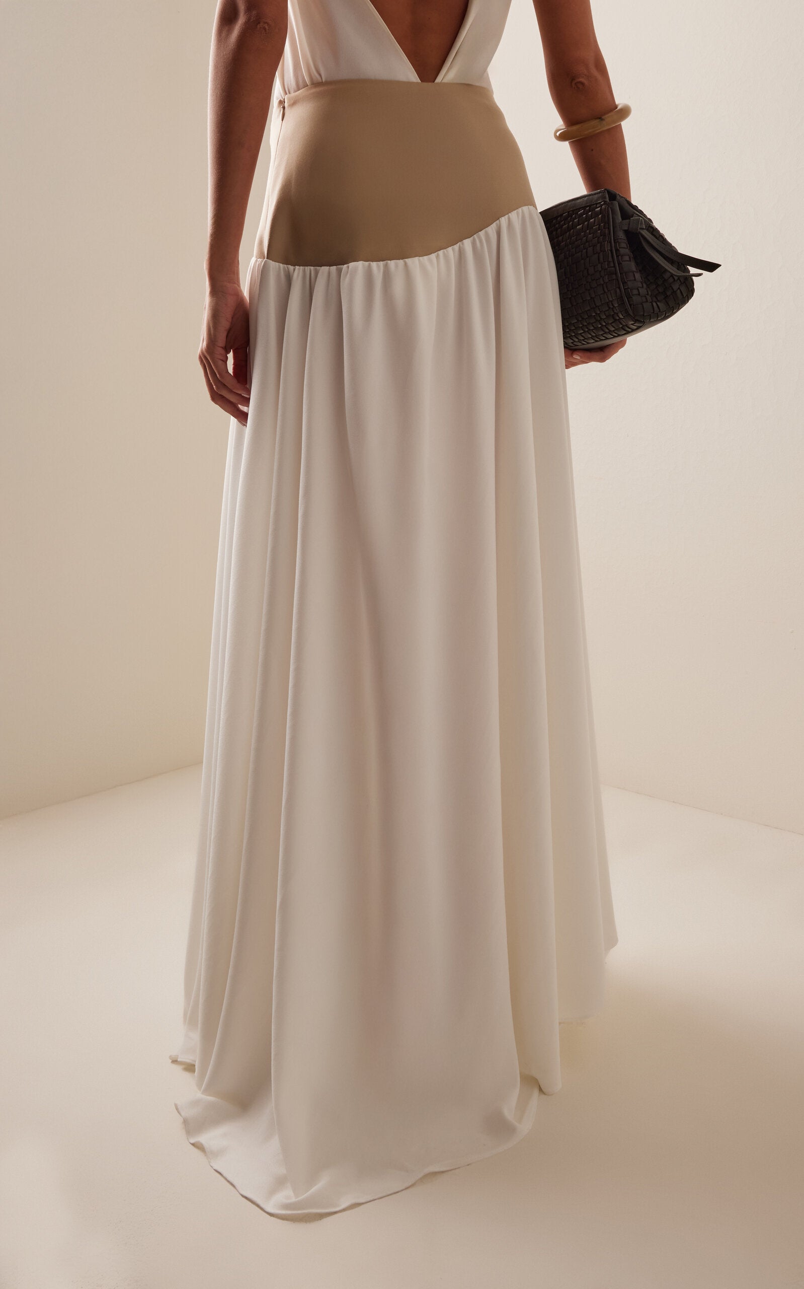 By Sloan Crepe Long Wave Skirt